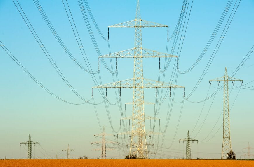 gray metal electricity tower
